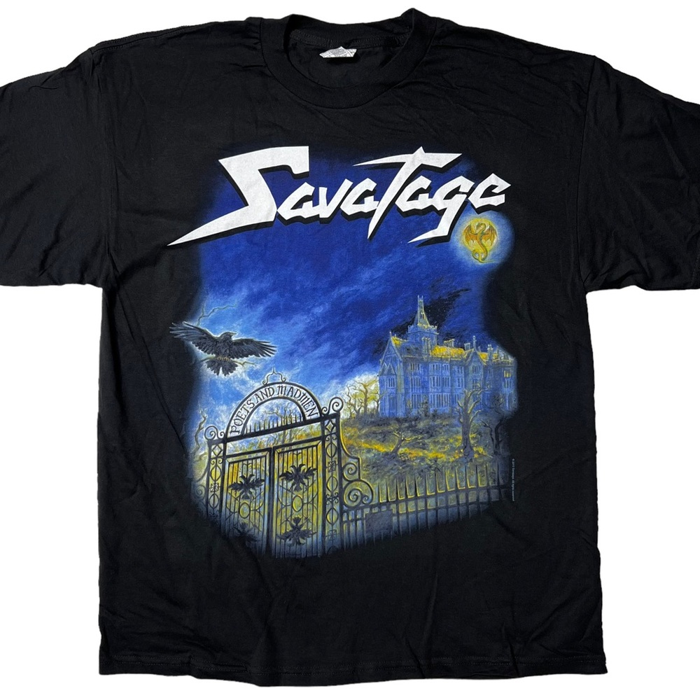 NWOT Savatage Poets & Madmen Tour 2012 Graphic T-Shirt Black Unisex XL
